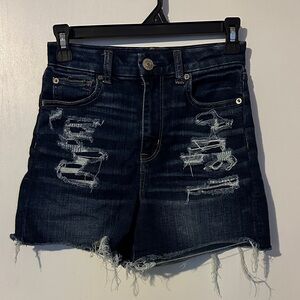 AE curvy high-rise shortie shorts